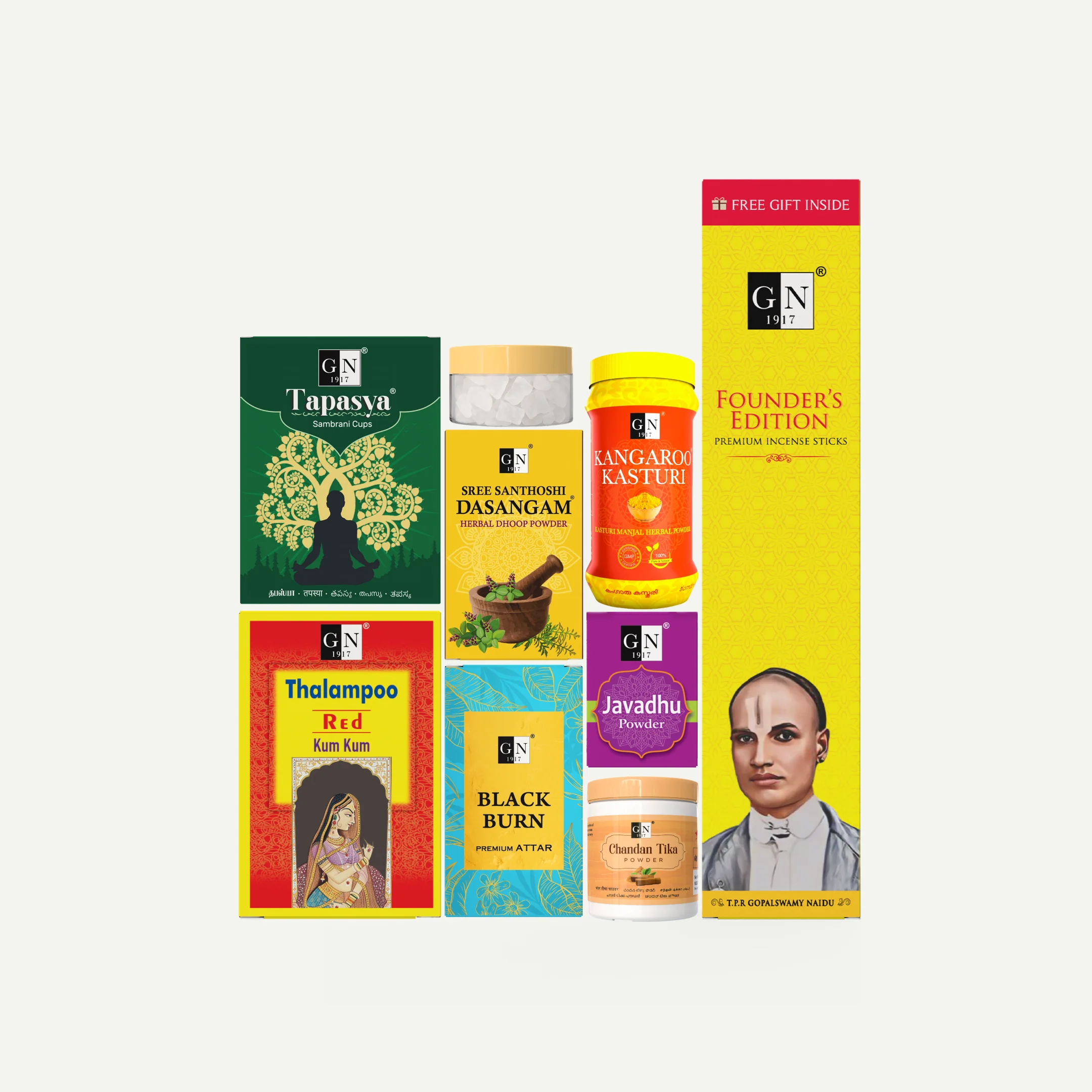 GN 1917 Sacred Morning Ritual Combo – Set of 9 Pooja Essentials